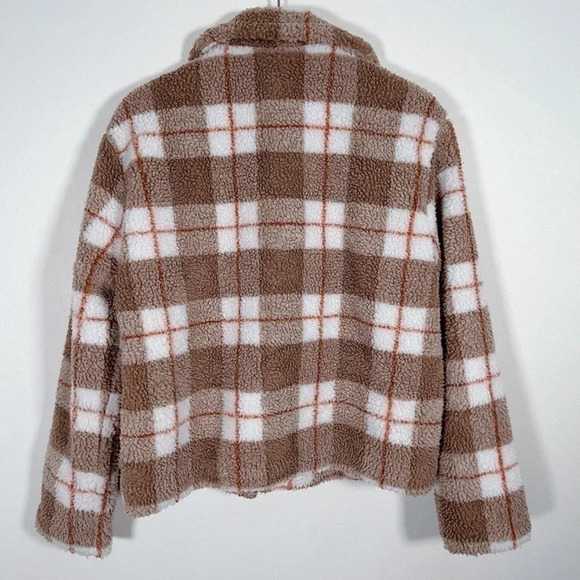 7 For All Mankind  Brown Teddy Crop Jacket - Picture 15 of 15